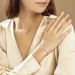 Bracelet Jonc Argent Rose Tea Oxyde De Zirconium - Bracelets joncs Femme | Histoire d&rsquo;Or