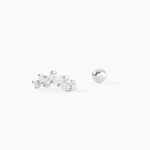 Piercing D'oreille Unitaire Nara Argent Blanc Oxyde De Zirconium - Boucles d'oreilles fantaisie Femme | Histoire d&rsquo;Or
