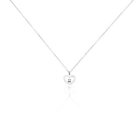 Collier Sweet Heart Or Blanc Diamant - Colliers Femme | Histoire d’Or