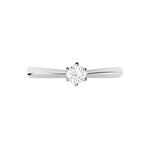 Bague Solitaire Veronika Or Blanc Diamant - Bagues solitaires Femme | Histoire d&rsquo;Or