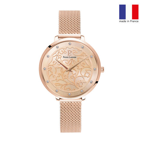 Montre Pierre Lannier Eolia Doré Rose - Montres Femme | Histoire d’Or