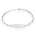 Bracelet Identité Marcel Maille Jaseron Or Blanc - Bracelets Communion Enfant | Histoire d’Or