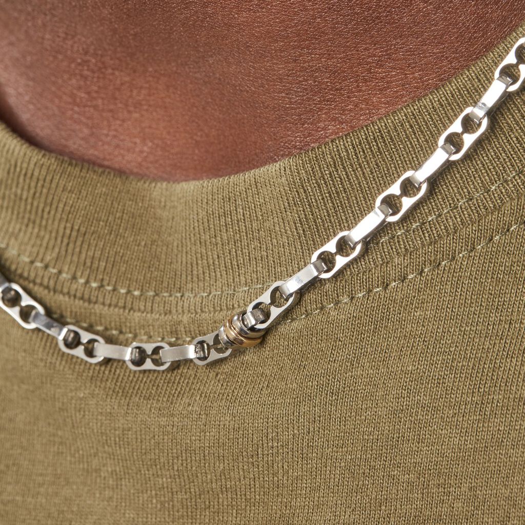 Collier Leandreae Or Acier Bicolore - Colliers Homme | Histoire d’Or
