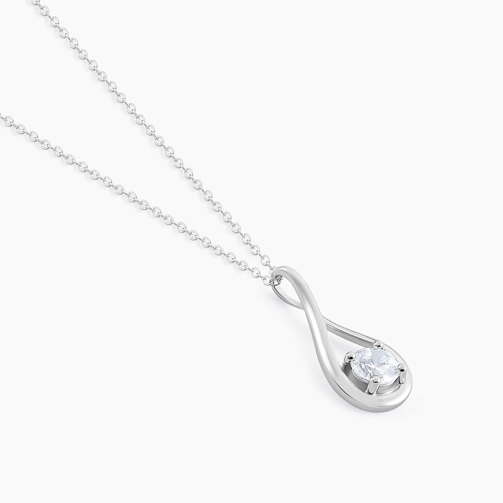 Collier Paloma Argent Blanc Oxyde De Zirconium - Colliers fantaisie Femme | Histoire d&rsquo;Or