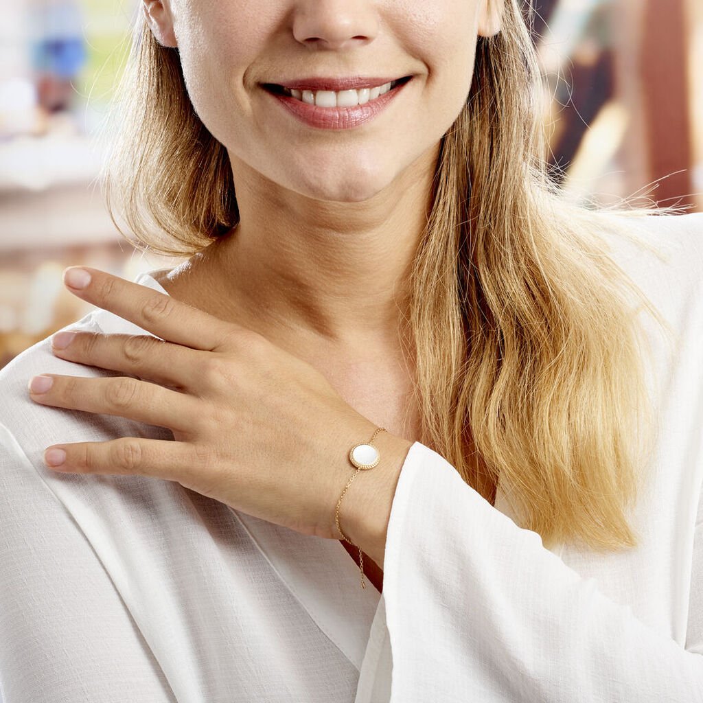 Bracelet Alyhana Plaqué Or Jaune Nacre - Bracelets Femme | Histoire d’Or
