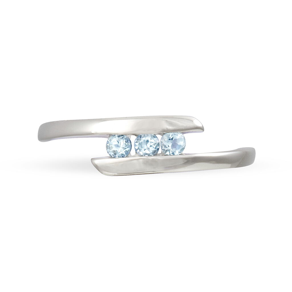 Bague Sally Or Blanc Topaze - Bagues avec pierre Femme | Histoire d’Or