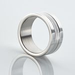 Bague Acier Blanc Walder - Bagues fantaisie Homme | Histoire d&rsquo;Or