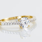 Bague Manon Or Jaune Oxyde De Zirconium - Bagues solitaires Femme | Histoire d&rsquo;Or