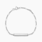 Bracelet Identit&eacute; Bebe Bartolomee Or Blanc - Bracelets Communion Enfant | Histoire d&rsquo;Or