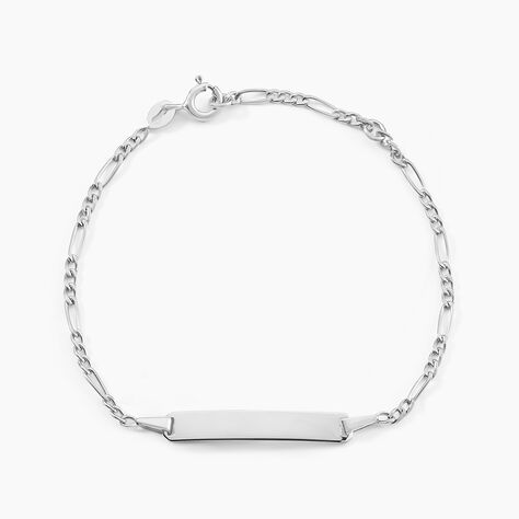 Bracelet Identit&eacute; Bebe Bartolomee Or Blanc - Bracelets Communion Enfant | Histoire d&rsquo;Or