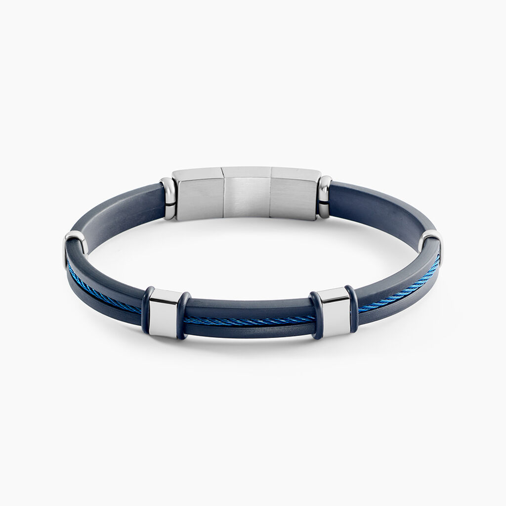 Bracelet Jourdan Caoutchouc Noir - Bijoux sans pierre Homme | Histoire d&rsquo;Or