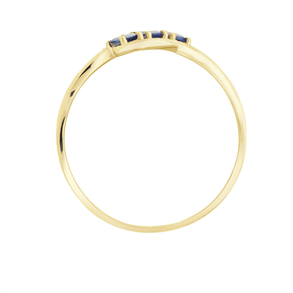 Bague Simma Or Jaune Saphir Et Diamant - Bagues avec pierre Femme | Histoire d’Or