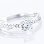 Bague Solitaire Kanel Or Blanc Oxyde De Zirconium - Bagues solitaires Femme | Histoire d&rsquo;Or