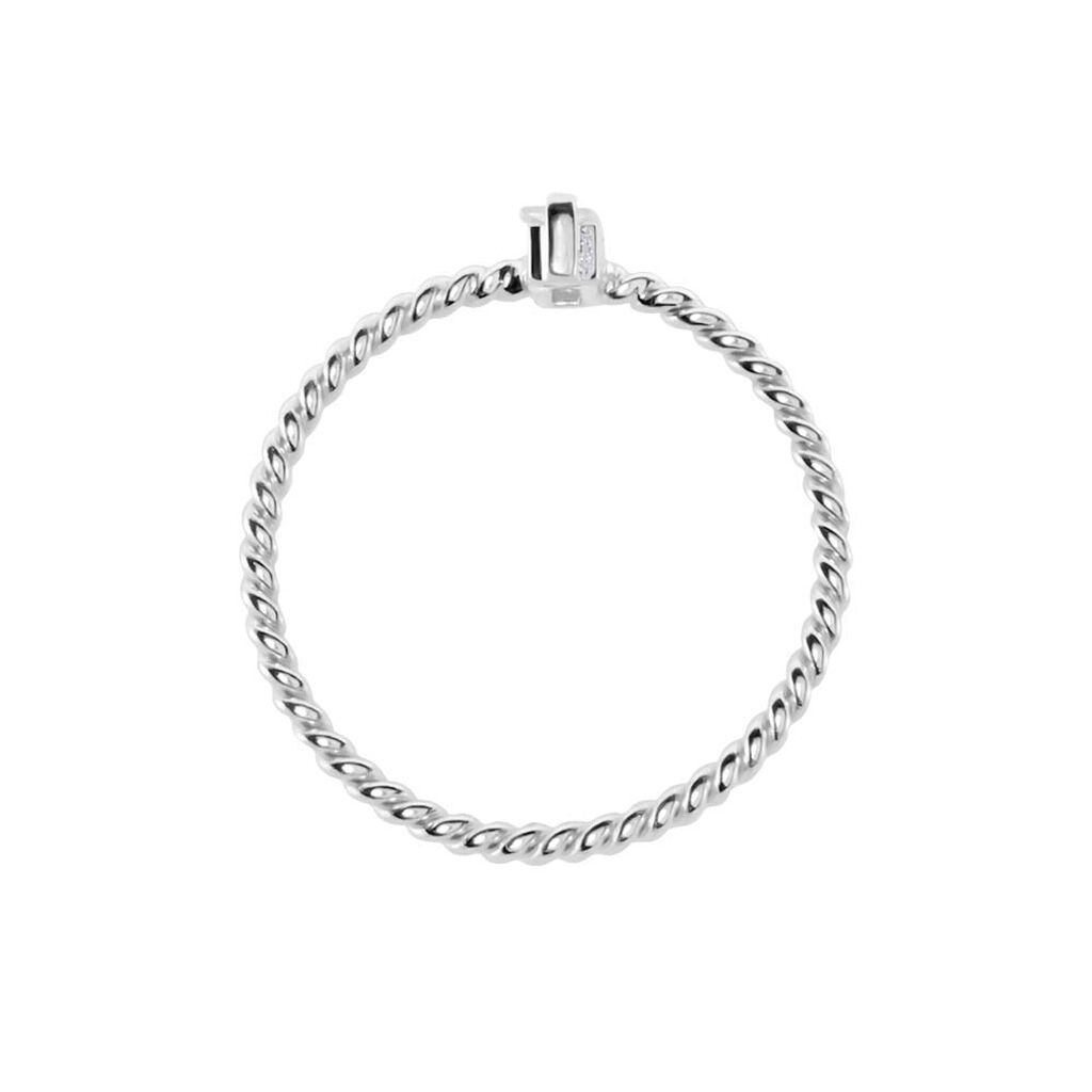 Bague Solitaire Nellette Argent Oxyde De Zirconium - Bagues solitaires Femme | Histoire d’Or
