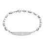 Bracelet Identité Evin Maille Grain De Cafe Or Blanc