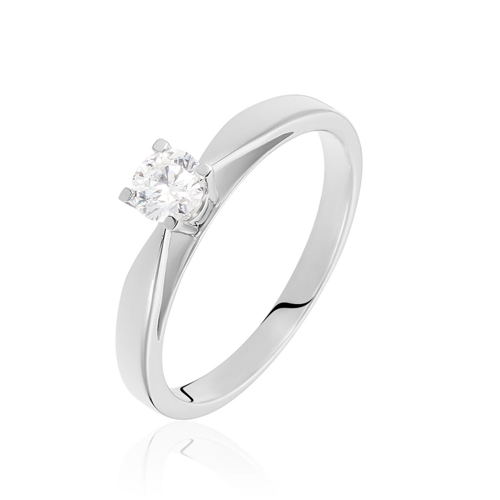 Bague Solitaire Celina Or Blanc Diamant - Bagues solitaires Femme | Histoire d’Or