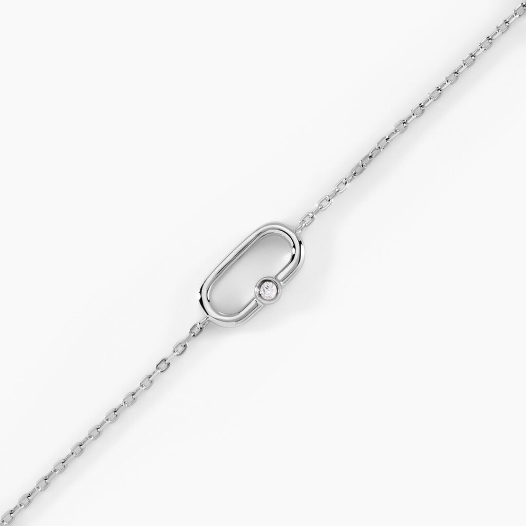 Bracelet Infini Pop Argent Blanc Oxyde De Zirconium - Bracelets Femme | Histoire d’Or