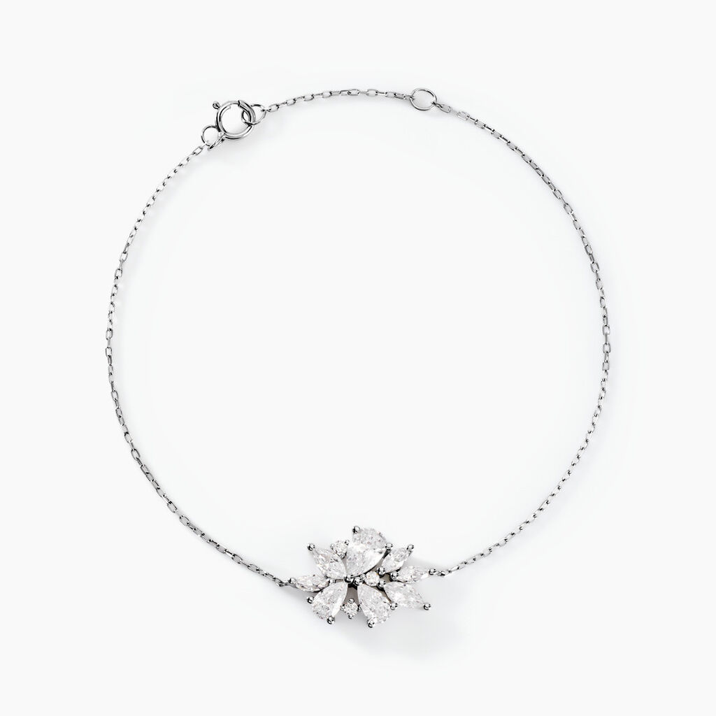 Bracelet Marquis Or Blanc Oxyde De Zirconium - Bracelets Femme | Histoire d’Or