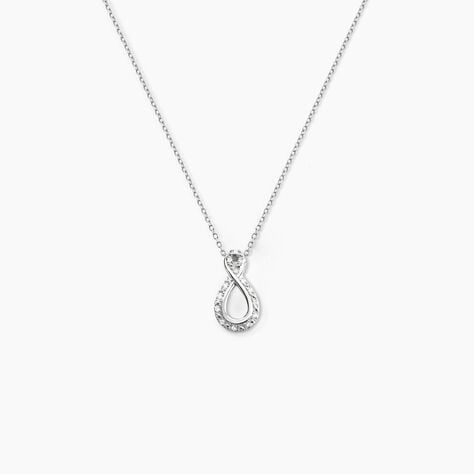 Collier Theanna Or Blanc Diamant - Colliers Femme | Histoire d’Or