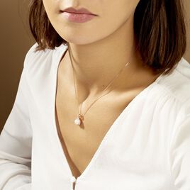 Collier Olivia Argent Rose Perle De Culture Et Oxyde De Zirconium - Colliers fantaisie Femme | Histoire d’Or