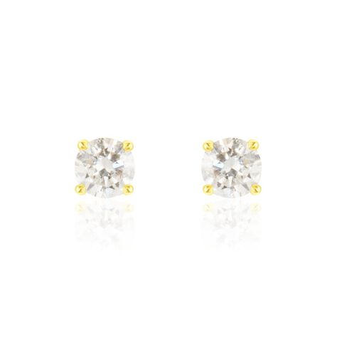 Boucles D'oreilles Puces Aphrodite Or Jaune Diamant - Clous d'oreilles Famille | Histoire d’Or