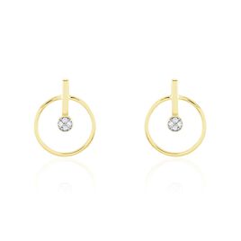 Boucles D'oreilles Or Jaune Adrienn Diamants - Clous d'oreilles Femme | Histoire d’Or