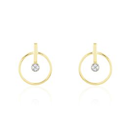 Boucles D'oreilles Or Jaune Adrienn Diamants - Clous d'oreilles Femme | Histoire d’Or