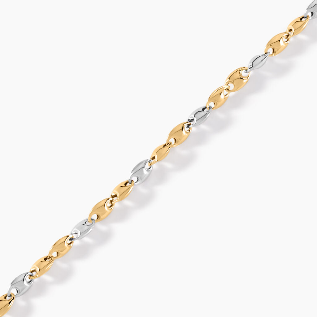 Bracelet Dami Or Bicolore - Bijoux sans pierre Homme | Histoire d&rsquo;Or