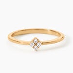 Bague Jil Plaqu&eacute; Or Jaune Oxyde De Zirconium - Bagues avec pierre Femme | Histoire d&rsquo;Or