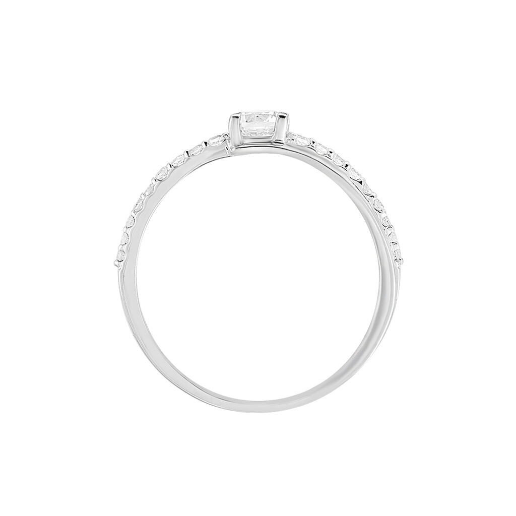 Bague April Or Blanc Oxyde De Zirconium - Bagues solitaires Femme | Histoire d’Or