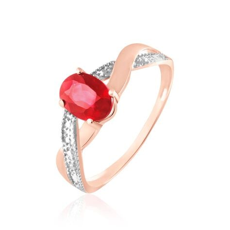 Bague Candice Or Rose Rubis - Bagues solitaires Femme | Histoire d&rsquo;Or