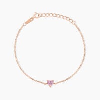 Bracelet Kelvyn Argent Rose Oxyde De Zirconium