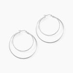 Cr&eacute;oles Argent Blanc Marjorie - Boucles d'oreilles cr&eacute;oles Femme | Histoire d&rsquo;Or