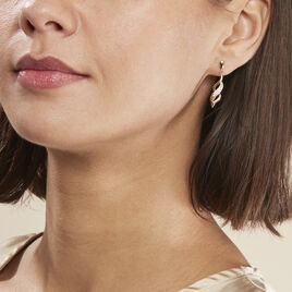 Boucles D'oreilles Pendantes Ishaae Plaqué Or Jaune Oxyde De Zirconium - Boucles d'oreilles fantaisie Femme | Histoire d’Or