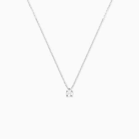 Collier Elfa Or Blanc Diamant - Colliers Femme | Histoire d&rsquo;Or