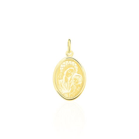 Pendentif Or Jaune Vierge A L'enfant - Pendentifs Baptême Famille | Histoire d’Or