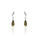 Boucles D'oreilles Pendantes Argent Blanc Odilon Ambre - Boucles d'oreilles fantaisie Femme | Histoire d’Or