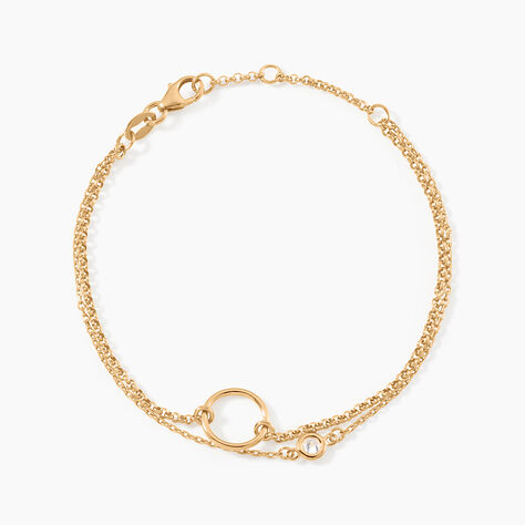 Bracelet Flo Plaqu&eacute; Or Jaune Oxyde De Zirconium - Bracelets Femme | Histoire d&rsquo;Or