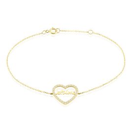 Bracelet Or Jaune Derry Oxyde De Zirconium - Bracelets Femme | Histoire d’Or