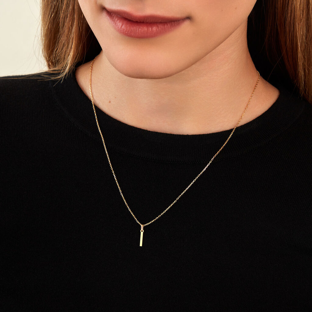 Pendentif Ionia Lettre Or Jaune - Pendentifs Famille | Histoire d’Or