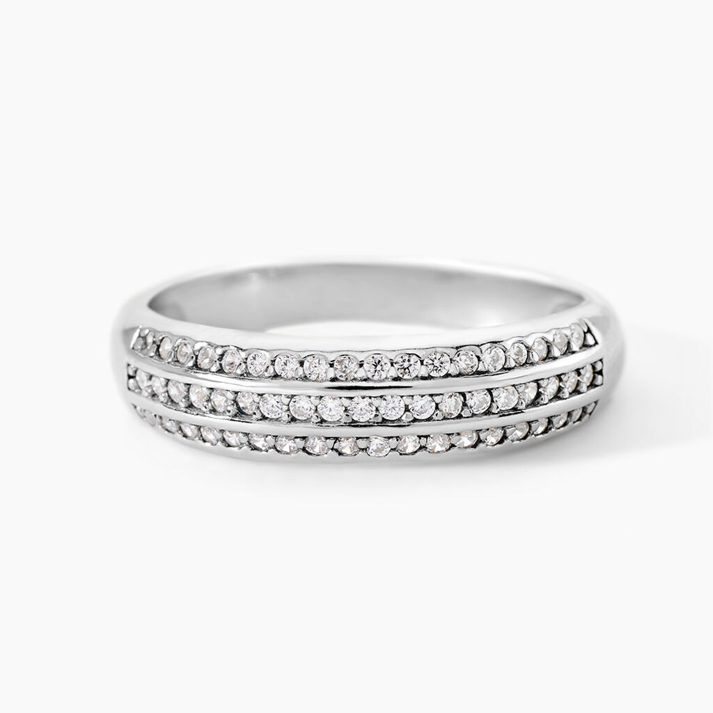 Bague Nataelle Argent Blanc Oxyde De Zirconium - Bagues avec pierre Femme | Histoire d&rsquo;Or