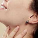 Boucles D'oreilles Puces Baroque Or Jaune Perle De Culture De Tahiti - Clous d'oreilles Femme | Histoire d&rsquo;Or