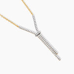 Collier Gwalduz Argent Dor&eacute; A L'Or 750/1000 Oxyde De Zirconium - Colliers Femme | Histoire d&rsquo;Or