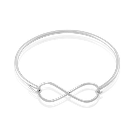 Bracelet Jonc Infini Argent Blanc - Bracelets fantaisie Femme | Histoire d’Or