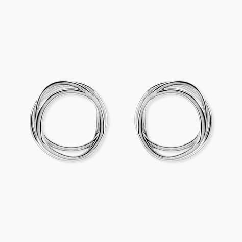 Boucles D'Oreilles Puces Paros Argent Blanc - Boucles d'oreilles fantaisie Femme | Histoire d’Or