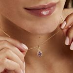 Collier Passion Or Jaune Amethyste Et Oxyde De Zirconium - Colliers Femme | Histoire d&rsquo;Or