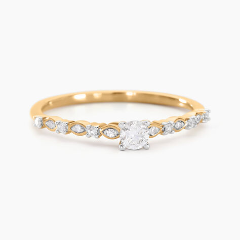 Bague Les Inseparables Or Jaune Diamant - Bagues solitaires Femme | Histoire d’Or