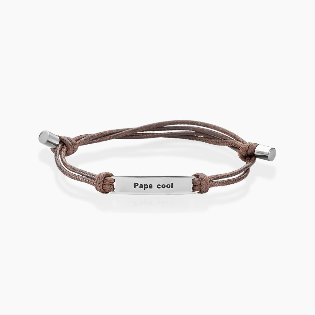 Bracelet Todd Acier Blanc - Bracelets cordon Homme | Histoire d’Or