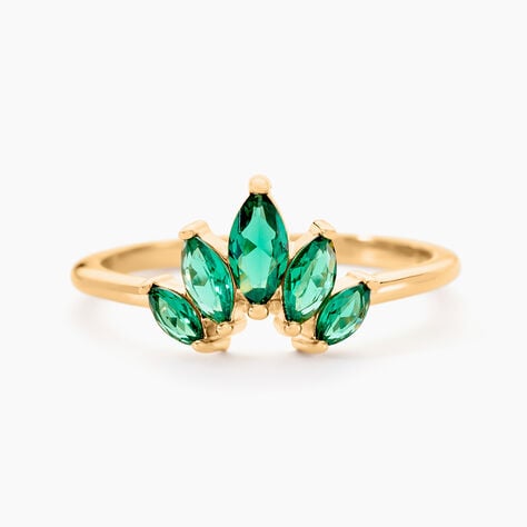 Bague Amazonia Plaqué Or Jaune Oxyde De Zirconium - Bagues avec pierre Femme | Histoire d’Or