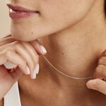 Cha&icirc;ne Claudine Maille For&ccedil;at Argent Blanc - Chaines Femme | Histoire d&rsquo;Or